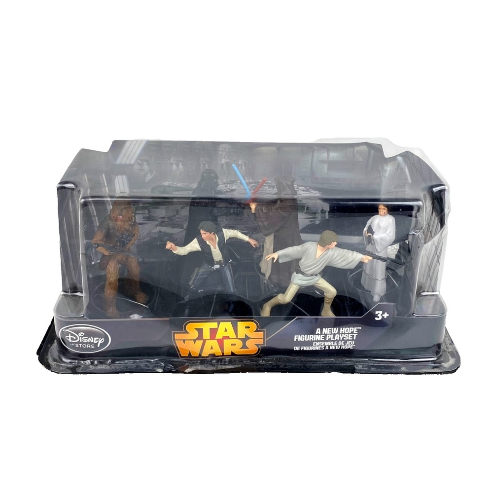 Disney Store Star Wars IV A New Hope Figurine Playset Chewbacca Princess Leia